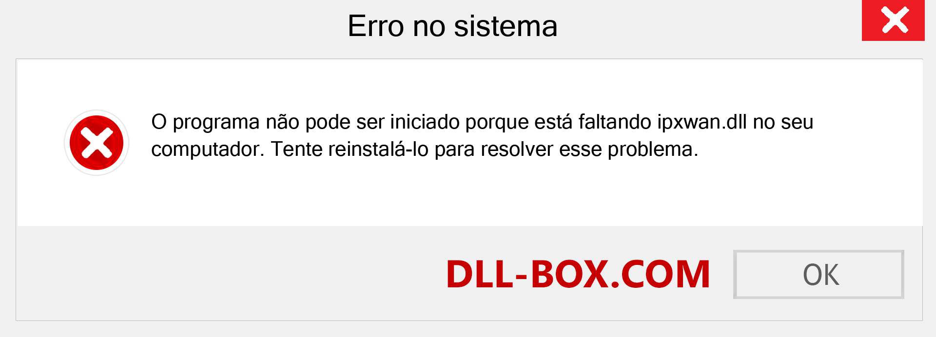 Arquivo ipxwan.dll ausente ?. Download para Windows 7, 8, 10 - Correção de erro ausente ipxwan dll no Windows, fotos, imagens